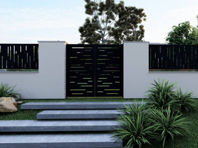 Brány a bránky s dizajnovými vyrezávanými plechmi