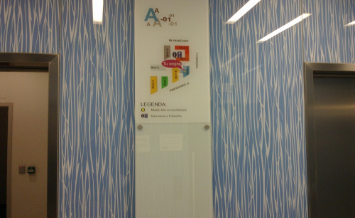 Sklenené steny s podlepom Sklo Sklo