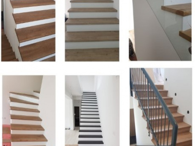 Výroba vinylových alebo drevených stupňov a madiel na schody